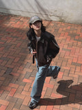 Roine Collar Leather Jacket
