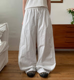 Bimtz Summer Basic Banding Wide Pants