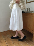 Neva Shirring Balloon Midi Skirt