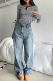 move denim wide pants