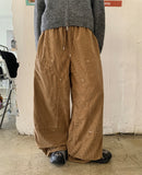 [unisex] Lanlan banding string corduroy carpender pants