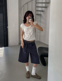 Ruble Studded Striped Bermuda Shorts