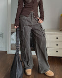 Torti cut stitch denim cargo pants