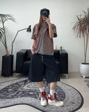 Arpa Front Button Bermuda Denim Pants