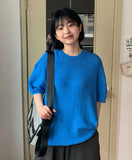 [unisex] Horton Summer Boucle Round Short Sleeve Knit