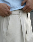 Even Cotton One-Tuck Wide Pants