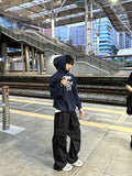 London wide banding cargo denim pants