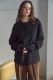 Openwork Round Knit Cardigan