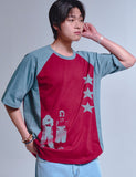3 STAR Raglan Short Sleeve Tee