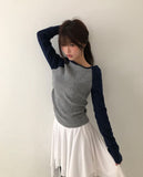 Been Color Matching Brushed Raglan T-shirt
