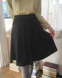 Chizen Corduroy A-Line Midi Skirt