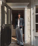 Fire embroidery string training pants