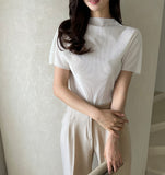 Prina Pleated Half Neck Blouse