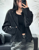 Nez suede biker jacket