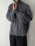 Lambswool Knit Turtle Zip-up