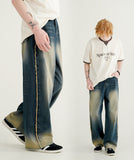 Rip Off Washing Denim Pants