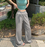 Bootcut ver. Fold Mesh Fabric Banding Bootcut Pants