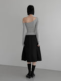 Wrap Set Corset One-Off Shoulder Top