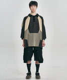 Paneled Two-Tone Polo Shirt