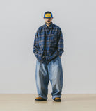 Dirty Washed Denim Balloon Pants