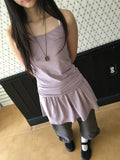Garta Shirring Layered Sleeveless One Piece