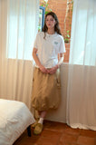 Humming Kettle Embroidery CROP Short Sleeve Tee