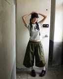 Neku Vintage Stripe Lettering Print Short Sleeve T-Shirt