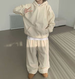 Corduroy Cody Set-up Pintuck Wide Loose-Fit Hood Two-Piece Thick Brushed