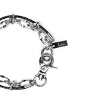 [MADE] 027 Leather insert chain bracelet