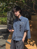 ENZ STRIPED HALF SHIRT