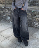 Sone Vintage Washing Wide Denim Pants