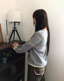 Sone Nordic Round Neck Long Sleeve Knit Cardigan