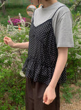 Manguetto Dot Bustier Sleeveless Blouse