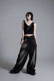 Ribbon string Vneck knit