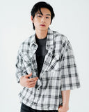 Raver String Short Sleeve Check Shirt