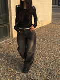 [1+1][MADE] Hanky Tencel Layered See-through Long Sleeve T-Shirt