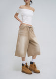 Silky Wrinkle Off-Shoulder Tee