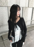Caro Soft Fit Ribbon Sheer Bolero Cardigan
