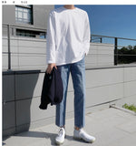 Deep regular denim pants