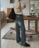 Highbee Semi-Bootcut Denim Pants