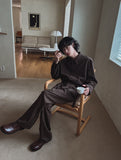 Minimal Belt Pintuck Slacks