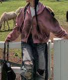 Over Spray Crop Hood Zip-Up