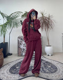 Heads Eagle Print Hoodie