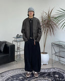 Fez Vintage Washing Leather Jacket