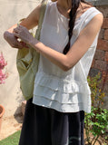 Reni Tiered Frill Sleeveless Blouse