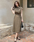 Forven Hanek Wrinkle Banding Wrap Long One Piece