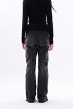 Bega rough crop bootcut denim pants