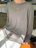 Riona summer see-through round over knit