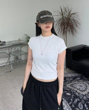 Ravi raglan cropped short-sleeved T-shirt