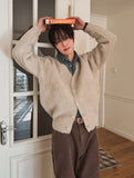 Glow Angora Y-neck Cardigan